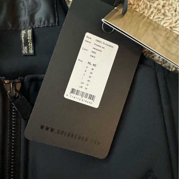 GOLDBERGH WOMEN'S PHOEBE SALOPETTE SKI BIB BLACK NWT size 10 - Picture 4 of 7